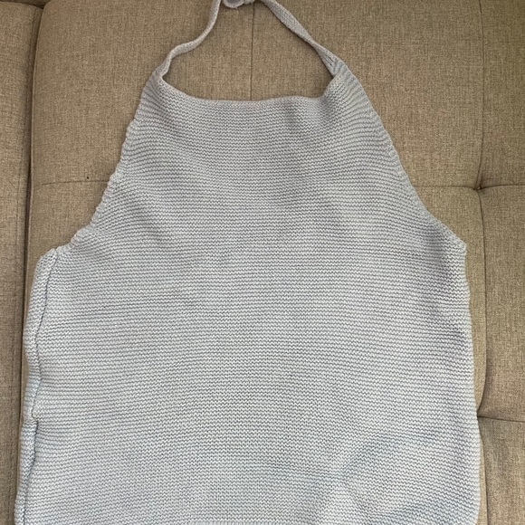 Brandy Melville Knit Blue Halter Top - Picture 7 of 8